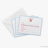 Kids Candy Cane Fill In The Blank Thank You Flat Notes