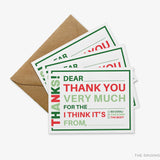 Kids Christmas Fill In The Blank Thank You Flat Notes