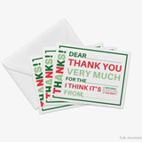 Kids Christmas Fill In The Blank Thank You Flat Notes