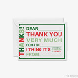 Kids Christmas Fill In The Blank Thank You Flat Notes