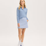 Long Sleeve Puff Sleeve Cotton Polo