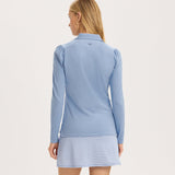 Long Sleeve Puff Sleeve Cotton Polo