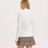 Long Sleeve Puff Sleeve Cotton Polo