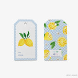 Lemon Gingham Gift Tags