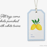 Lemon Gingham Gift Tags