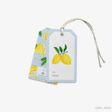 Lemon Gingham Gift Tags
