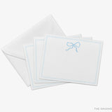 Light Blue Bow Flat Notes [Sets of 8]