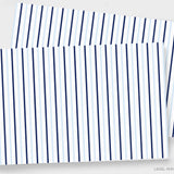 Light Blue, Navy & White Paper Placemat Pad