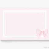 Pink Striped Bow Placemat Pad