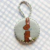 Needlepoint Canvas: Little Blue Bunny| Nursery Decor Needlepoint