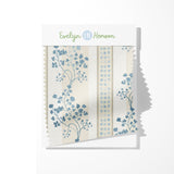 Love Fern Fabric- Blue Stripe