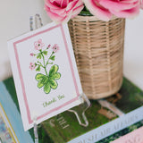 Mini Flower Thank you Card, Geranium