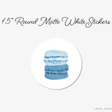 Macaron Stack Duo Round Stickers