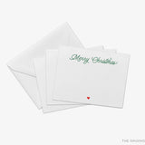 Merry Christmas Script Flat Notes [Sets of 8]