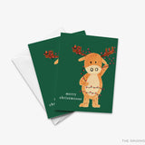 Merry Christmoose Christmas Pun Greeting Card