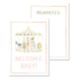 Baby Milestone Cards: Menagerie Pink Set