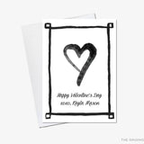 Minimalist Black and White Valentine's Day Cards