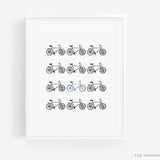 Multi-Bicycle Art Print