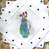 Multi Color Golf Bag Cart Linen Cocktail Napkins
