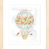 The "Hot Air Balloon Menagerie Bunnies" Fine Art Print