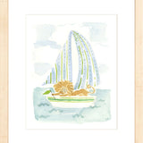 The "Sailboat Menagerie Lion" Fine Art Print