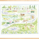 The "Wild Fairways" Golf Menagerie Fine Art Print
