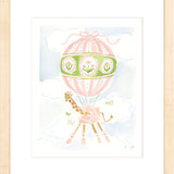 The "Hot Air Balloon Menagerie Giraffe" Fine Art Print