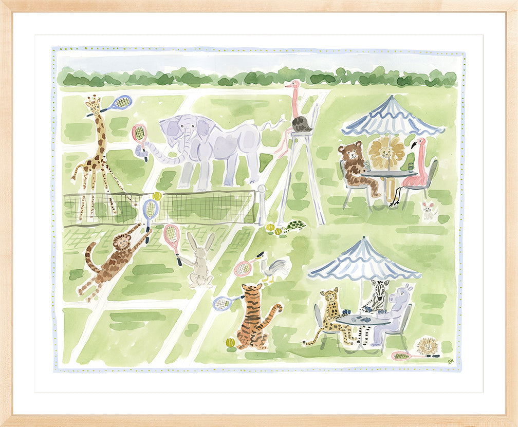 The "Game, Set, Menagerie Tennis" Fine Art Print