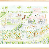 The "Animal Pickleball Rally" Fine Art Print