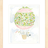 The "Hot Air Balloon Menagerie Ducks" Fine Art Print