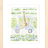 The "Golf Cart Giraffe" Fine Art Print