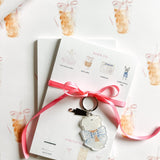 Keychain & Needle Threader: Hot Coffee/Tea