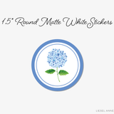 Hydrangea Round Stickers
