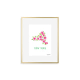 New York Rose Flower Print