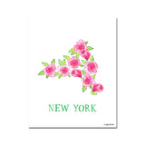 New York Rose Flower Print