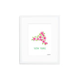 New York Rose Flower Print