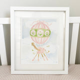 The "Hot Air Balloon Menagerie Giraffe" Fine Art Print