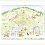 The "Animal Ballpark" Baseball Menagerie Fine Art Print