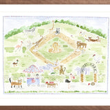 The "Animal Ballpark" Baseball Menagerie Fine Art Print