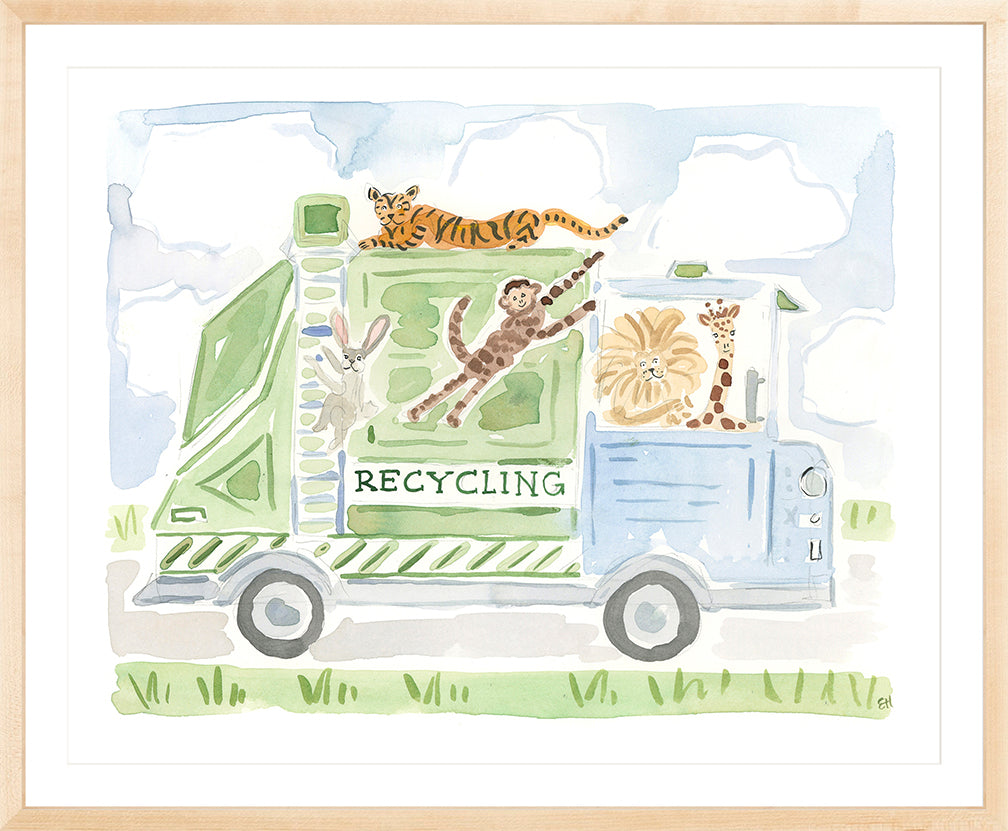 The "Wild Animal Recycling Truck Co." Fine Art Print