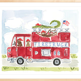 The "Wild Animal Fire Truck Co." Fine Art Print