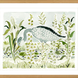 The "Heron by the Waterlilies" Fine Art Print