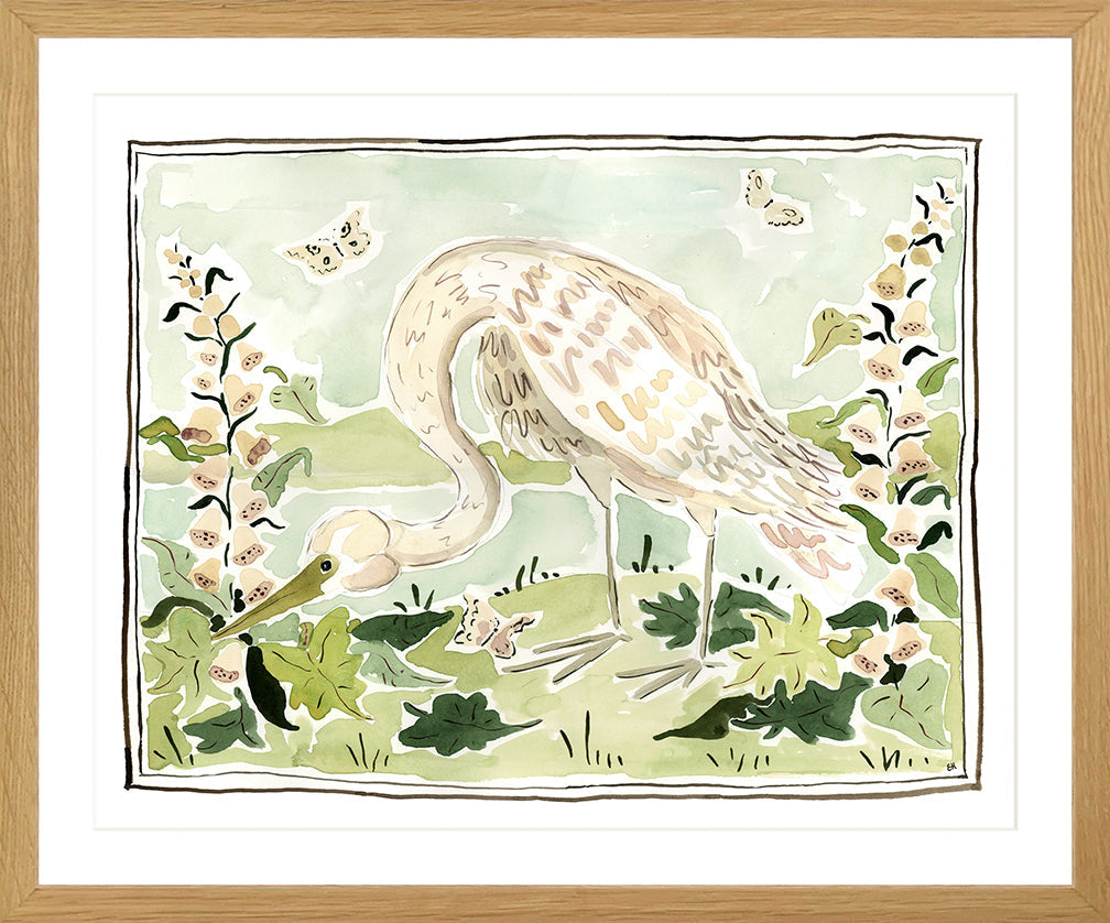 The "Great Foxglove Egret" Fine Art Print
