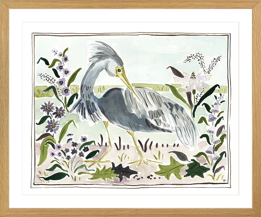 The "Heron in a Lavender Haze" Fine Art Print