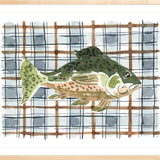 The "Plaid Pacific Fish" Watercolor Animal Fine Art Print