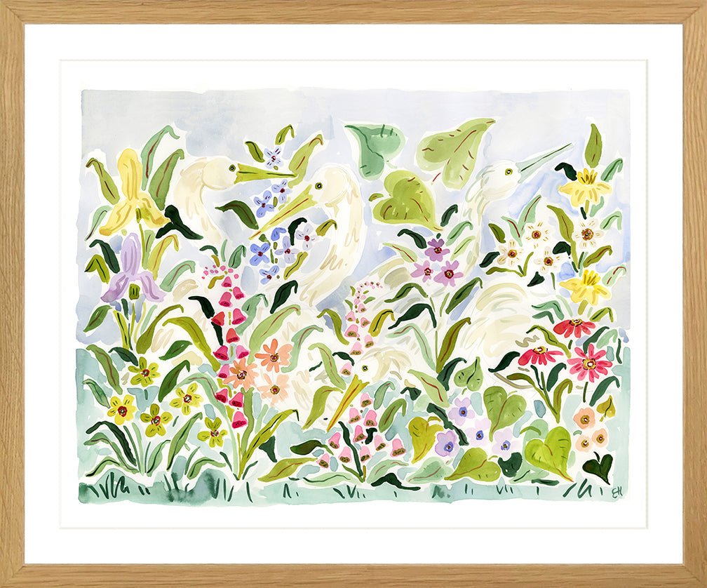The " Heron Girls in the Garden" Fine Art Print