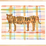 The "Plaid Tiger" Watercolor Animal Fine Art Print
