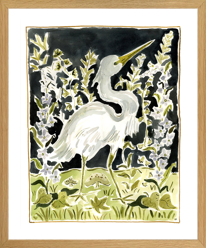The "Starry Night Egret" Fine Art Print