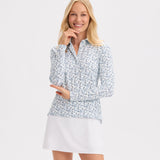 Printed Long Sleeve Polo