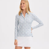 Printed Long Sleeve Polo